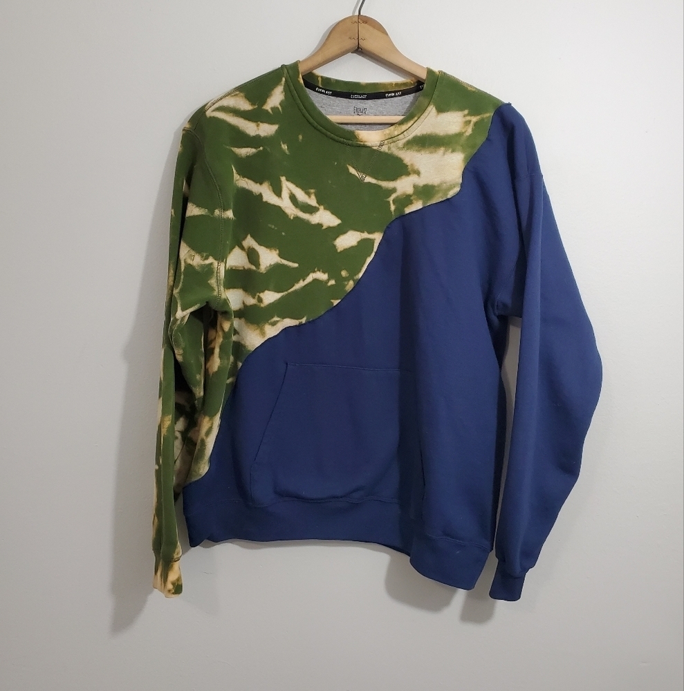 Custom Upcycled Reworked Tie Dyed Everlast Sweatshirt